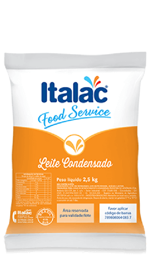 Leite condensado Italac bag 2,5 kg