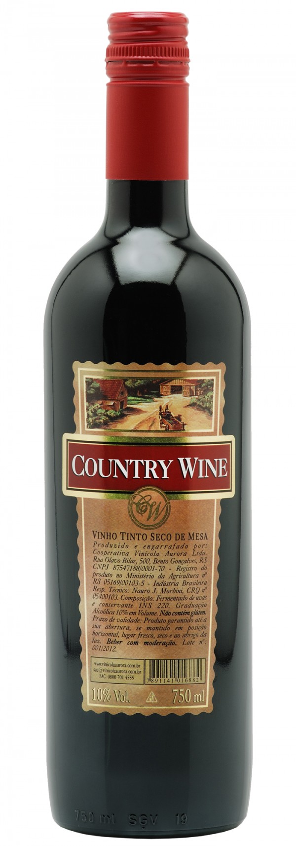 Vinho Country Wine tinto seco 750 ml
