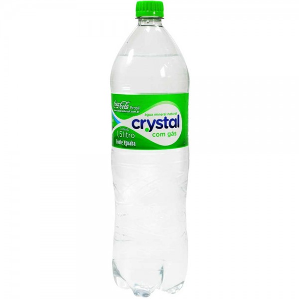 Água mineral Crystal com gás pet 1,5 l