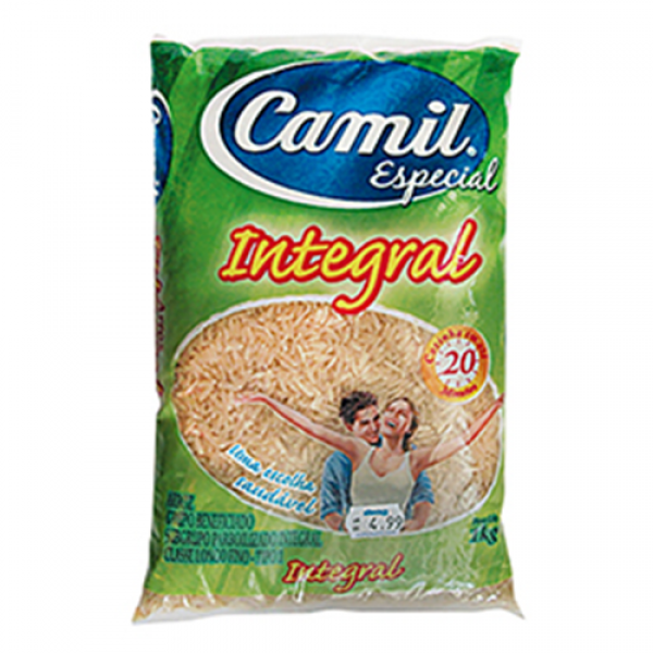 Arroz Camil integral pacote 2 kg