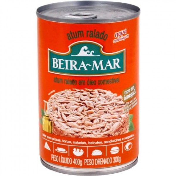 Atum ralado Beira-mar lata 400 g