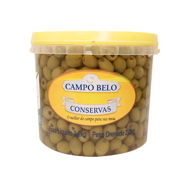 Azeitona Verde balde 2 kg (com caroço, fatiada, gordal, recheada, sem caroço)