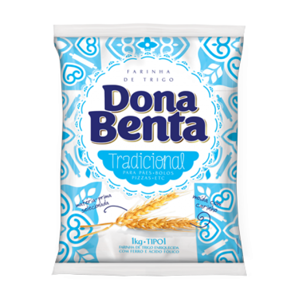 Farinha de trigo Dona Benta tipo 1 pacote 1 kg