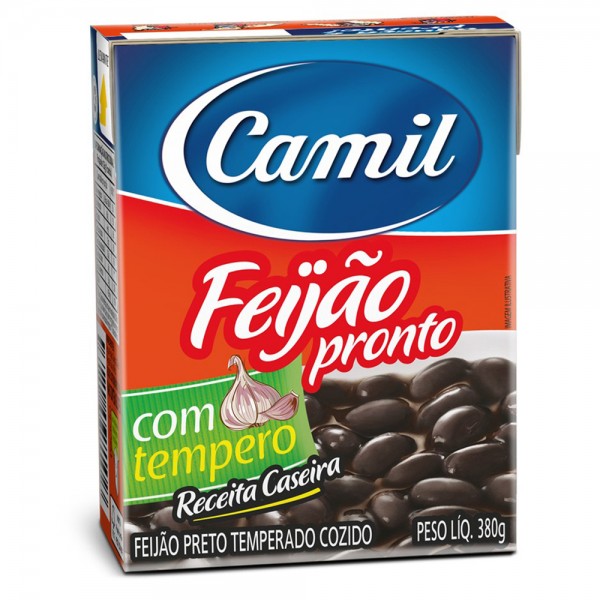 Feijão preto Camil pronto TP 380 g