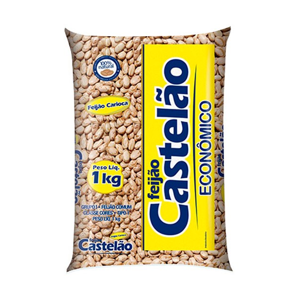 Feijão Carioca Castelão pacote 1 kg