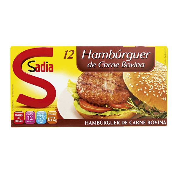 Hambúrguer bovino Sadia caixeta 12 x 56 g