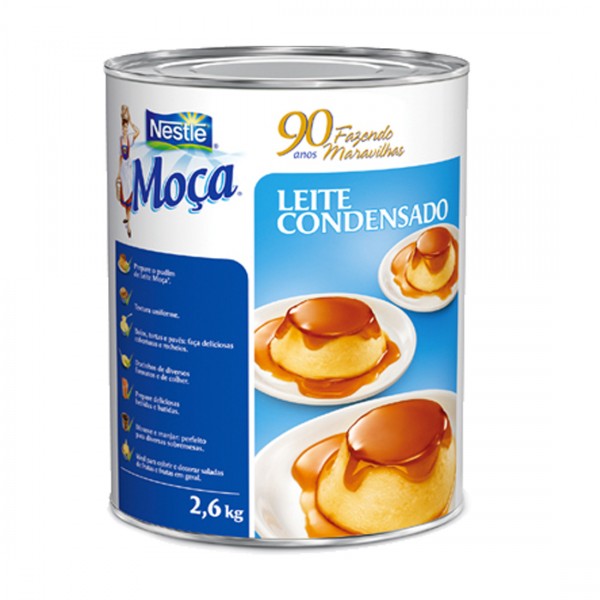Leite condensado Nestlé Moça lata 2,6 kg