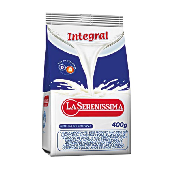 Leite em pó integral La Serenissima pacote 400 g