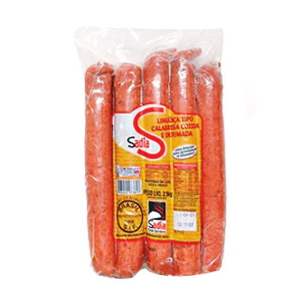 Linguiça Tipo Calabresa Sadia Reta Pacote 2,5 kg