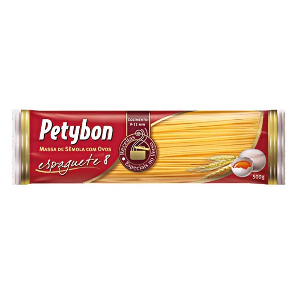Macarrão espaguete 8 Petybon pacote 500 g