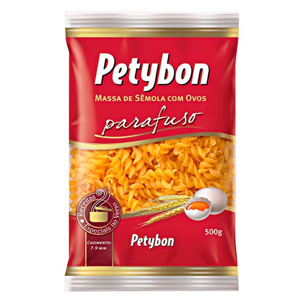 Macarrão parafuso Petybon pacote 500 g