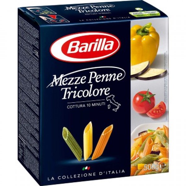 Macarrão mezze penne tricolore Barilla 500g