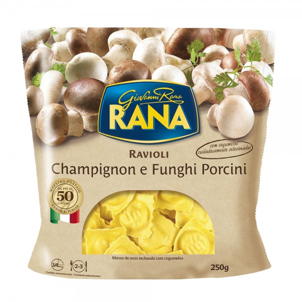 Macarrão ravioli Rana champ. e funghi porcini 250 g