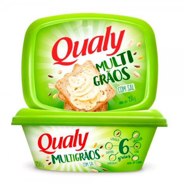 Margarina Qualy com sal multigrãos pote 250 g