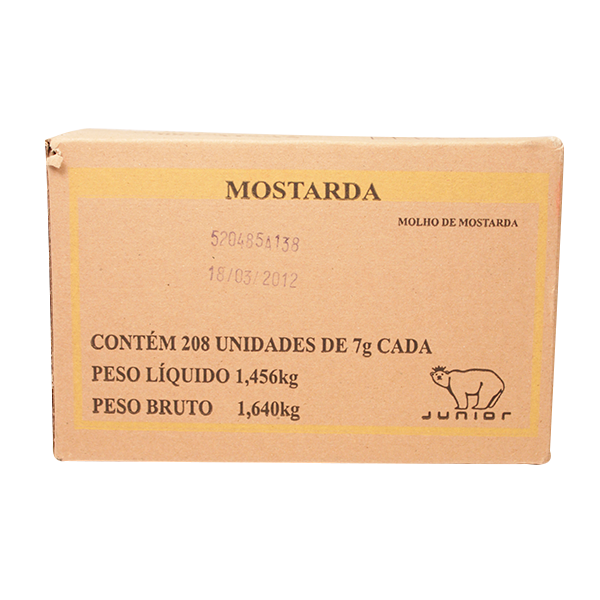 Mostarda junior sache caixa 208 x 7 g