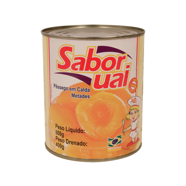 Pessego em Calda Sabor Uai lata 400 g