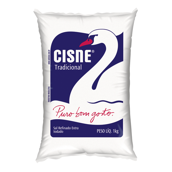 Sal Refinado Cisne pacote 1 kg