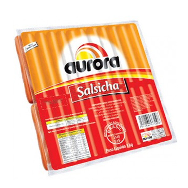 Salsicha Aurora pacote 3 kg