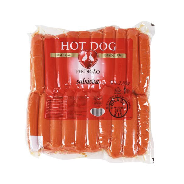 Salsicha Hot Dog Perdigão Pacote 2,8 kg