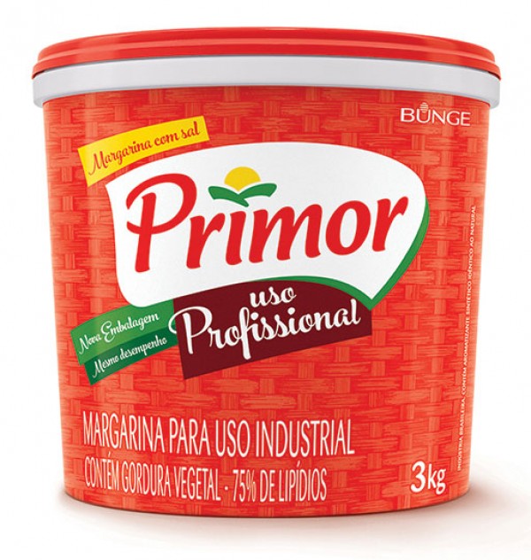 Margarina Primor 75% com sal balde 3 kg