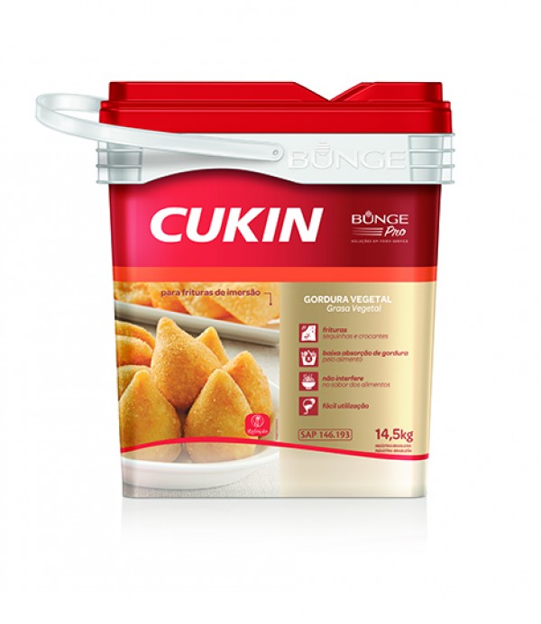 Gordura vegetal Cukin Bunge balde 14,5 kg