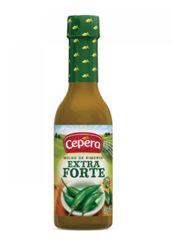 Molho de pimenta verde extra forte Cepêra vidro 60 ml