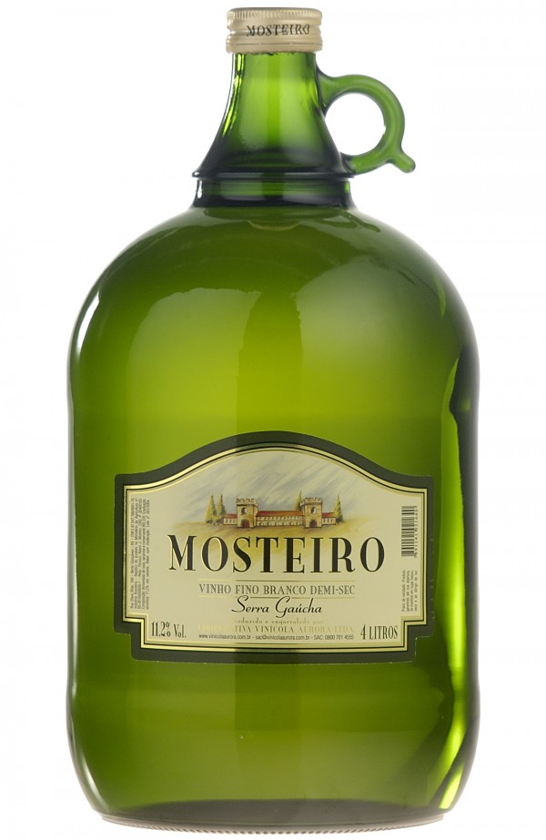 Vinho Mosteiro branco demi-sec garrafão 4 l