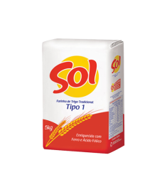 Farinha de trigo Sol tipo 1 pacote 5 kg