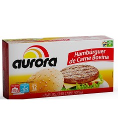 Hambúrguer bovino Aurora caixeta 12 x 56 g