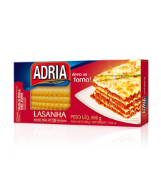 Macarrão lasanha pré-cozida Adria caixa 500 g