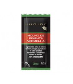 Molho de pimenta vermelha Junior sachê caixa 252 x 2 ml